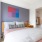 closet with pocket door in bright bedroom